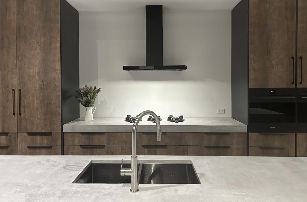 handmade GFRC concrete benchtop Sydney kitchen